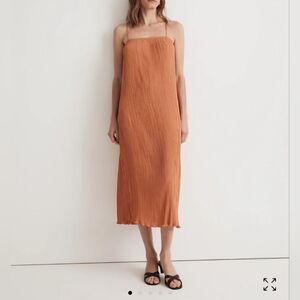 NWOT Madewell The Goldie Dress‎ in Plissé in sunset Haze